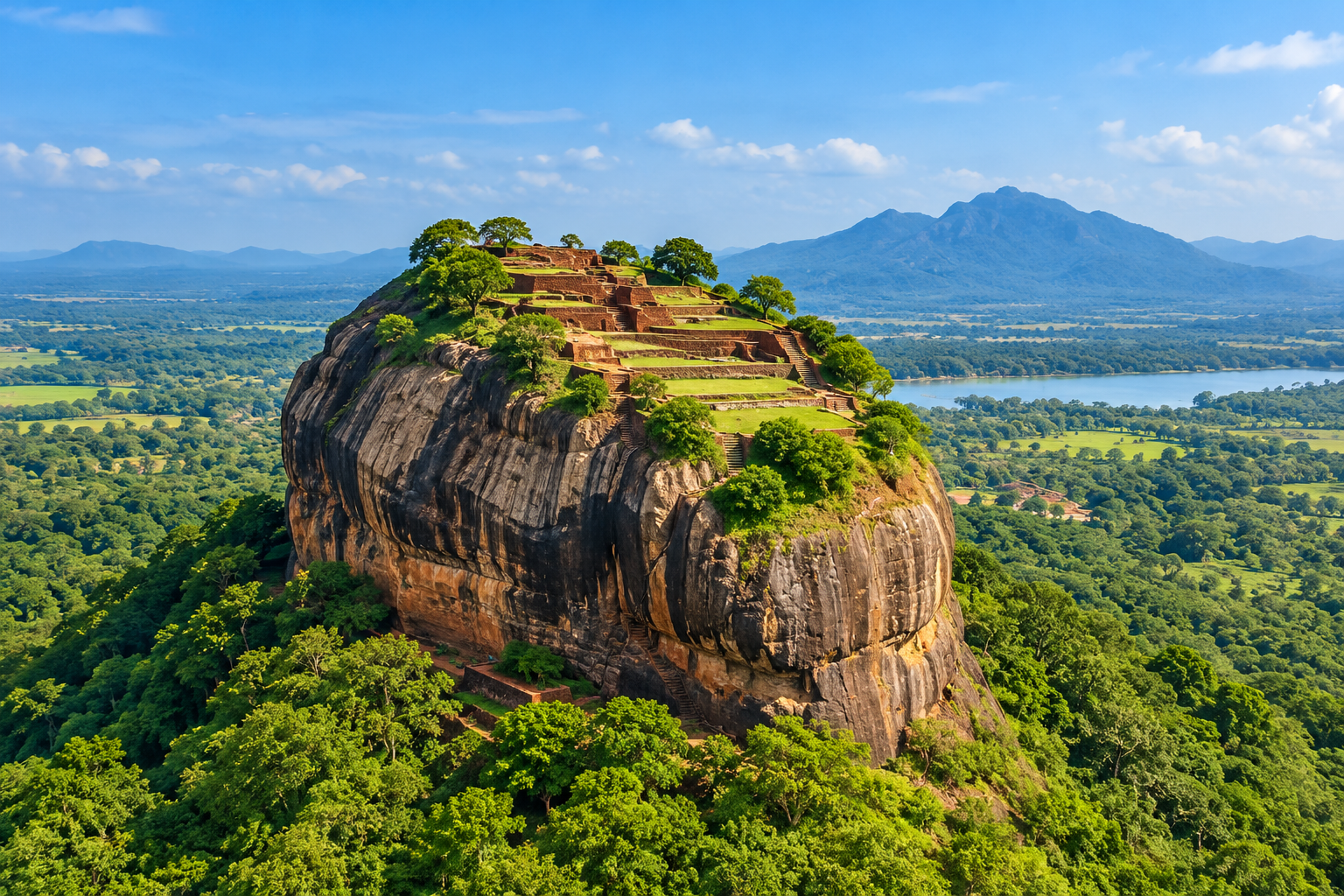 Historic rock fortress landscape